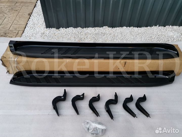 Подножки Toyota Land Cruiser Prado 120 black