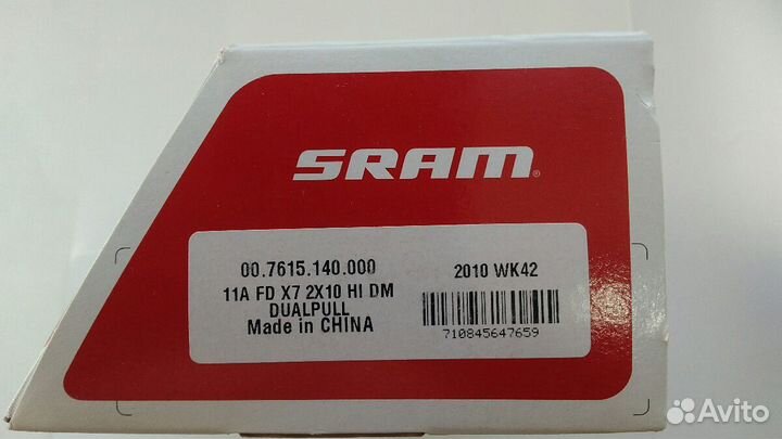 Передний переключатель sram X7 2x10 новый