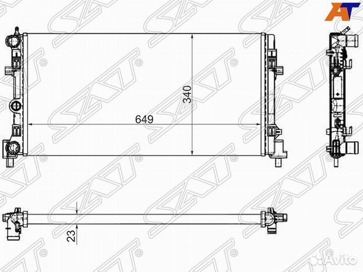 Радиатор основной для Volkswagen Polo Sedan