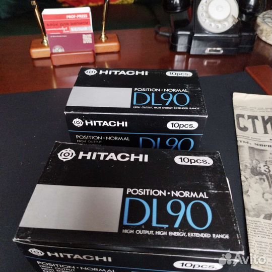 Аудиокассеты новые запечатанные hitachi