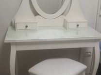Хемнэс туалетный столик с зркл белый 100x50 см