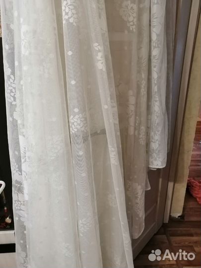 Тюль белая бу