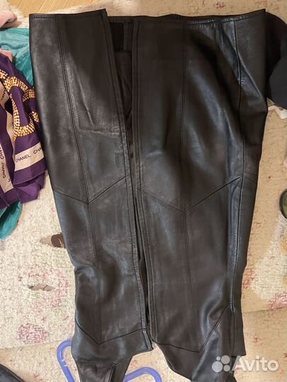 Платье кожаное женское