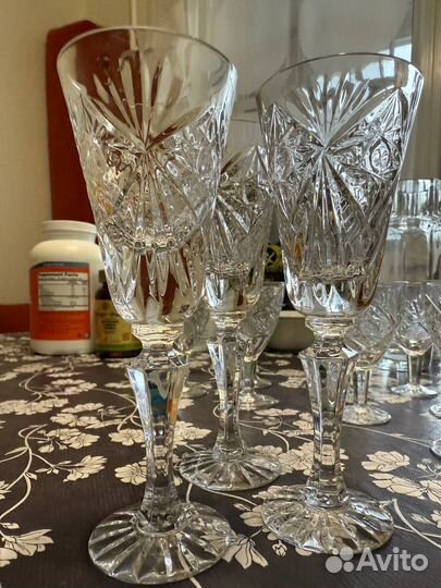 Хрустальные рюмки на ножке СССР