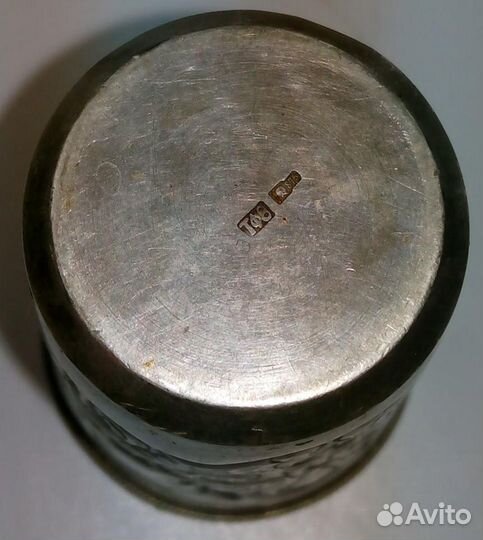 Большая редкая Стопка Серебро 875пр