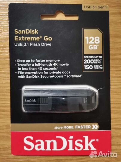 USB флешка 128Gb Sandisk Extreme Go USB 3.1 Gen 1