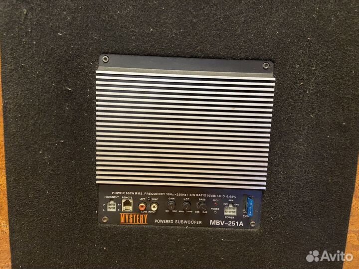 Автомобильный активный сабвуфер Mystery MBV-251A