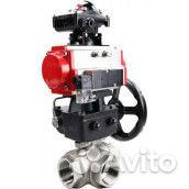 Кран шаровой DN.ru RP.SS316.200.MM.025-ISO Ду25 Ру63 ст.проходной 3-ходовой L-тип, нерж. сталь SS316