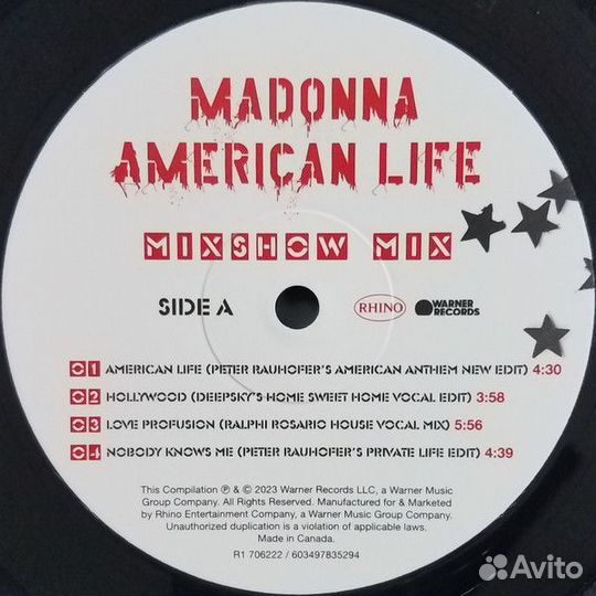 Виниловая пластинка madonna - american life MIX sh
