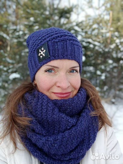 Шапка и снуд женский