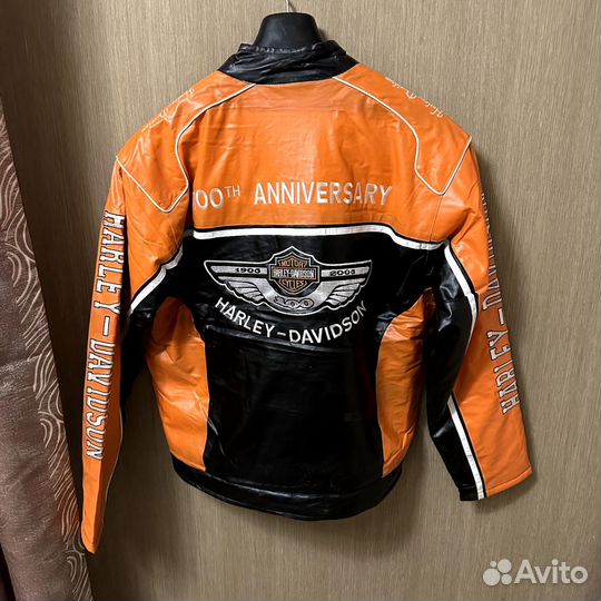 Мотокуртка кожаная Harley-Davidson дабл патч