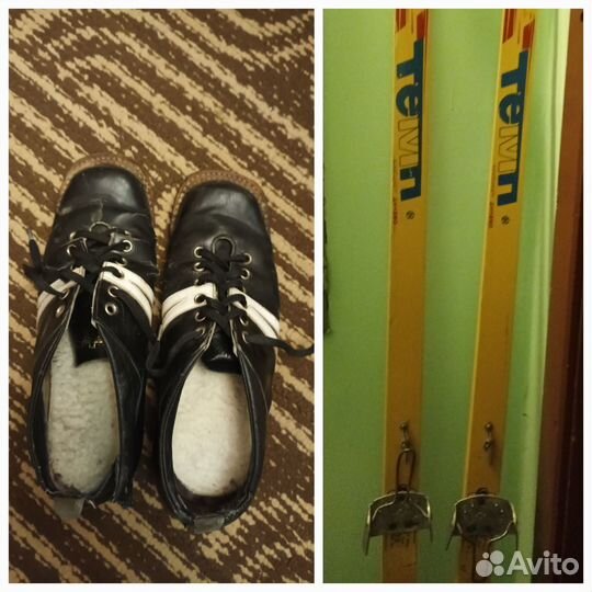 Лыжи ссср, ботинки 39 размер