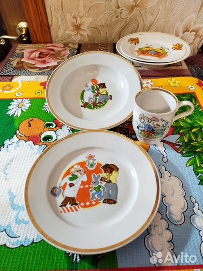 Набор детской посуды ГДР. Новые