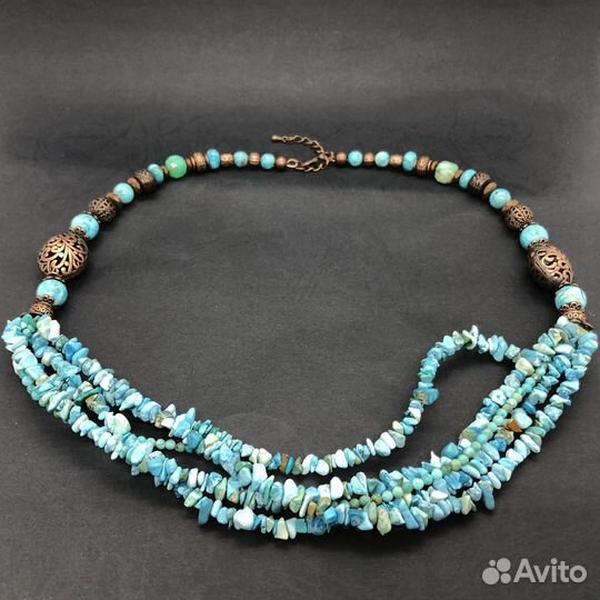 Ожерелье из натуральной бирюзы