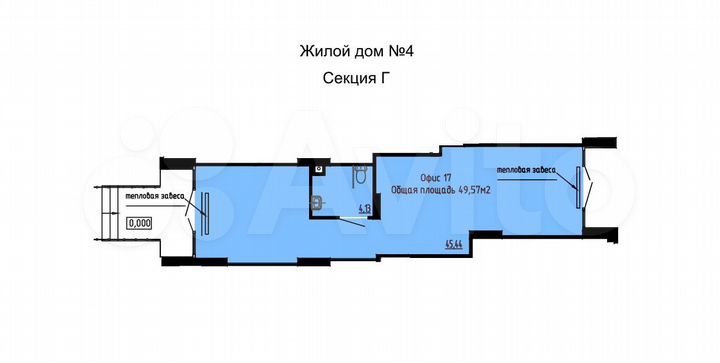 Свободного назначения, 49.57 м²