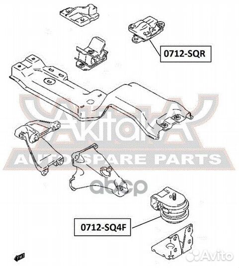 Подушка двигателя передняя 0712SQ4F asva