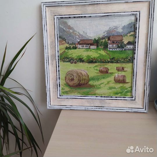 Картина вышитая крестом. Тоскана