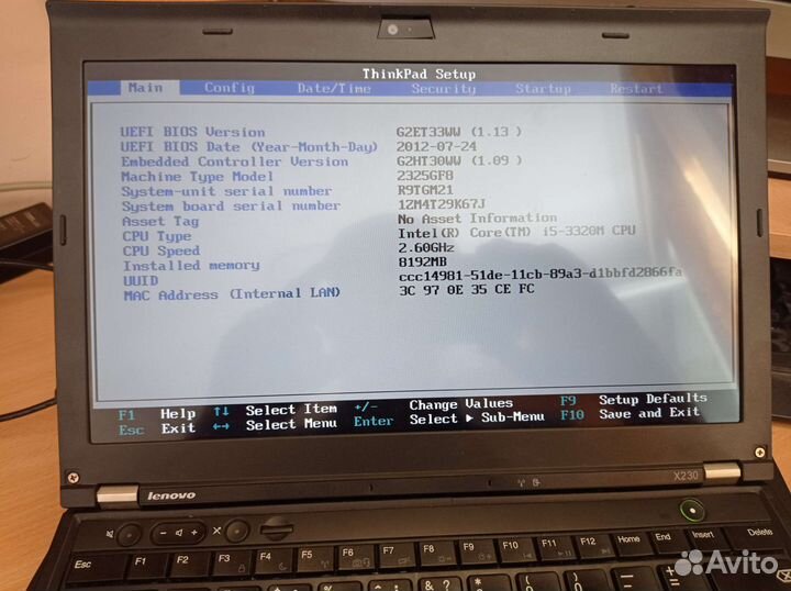Lenovo Thinkpad X230 I5 IPS
