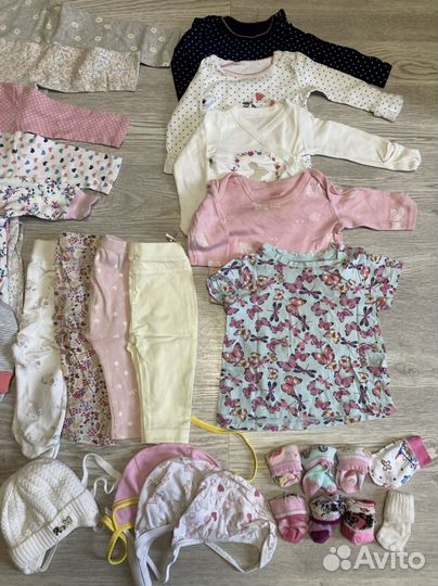 Одежда пакетом для девочки 56 62 68 74 80 86