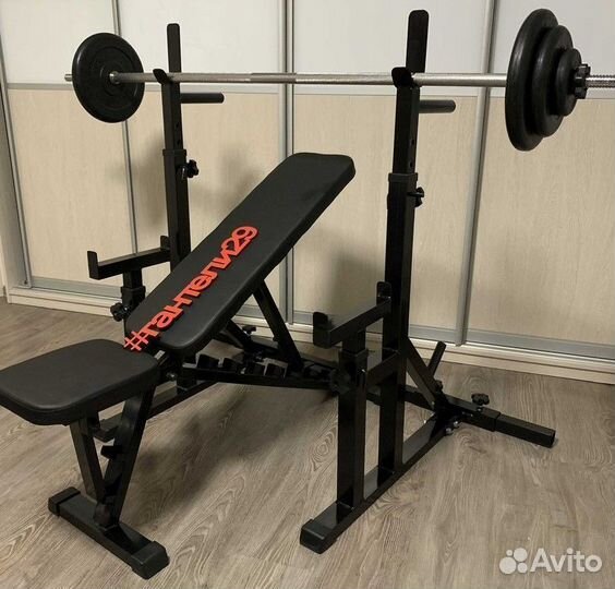 Стойки со скамьей и штангой