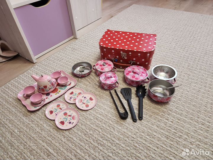 Посуда для детской кухни металлическая