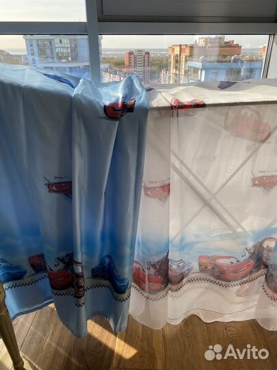 Шторы в детскую тачки