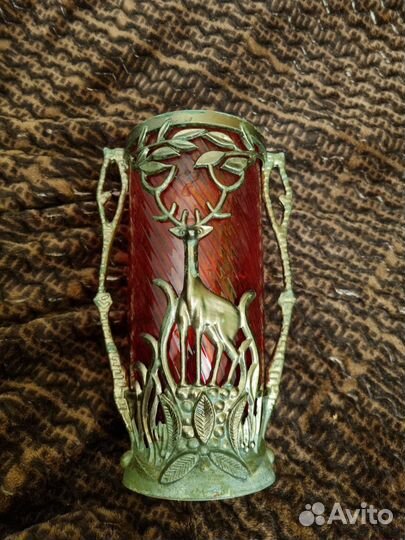 Ваза цветное стекло СССР