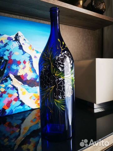 Бутыль- четверть 3л, с ручной росписью 