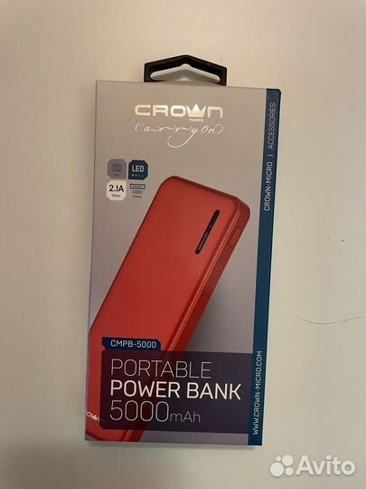 Пауэрбанк новый Crown-micro