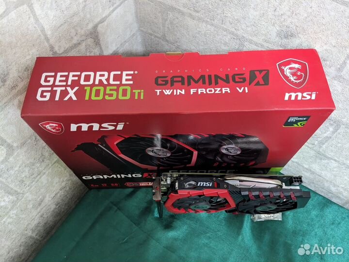 Видеокарта MSI GTX 1050 Ti gaming X 4Gb.Сост новой