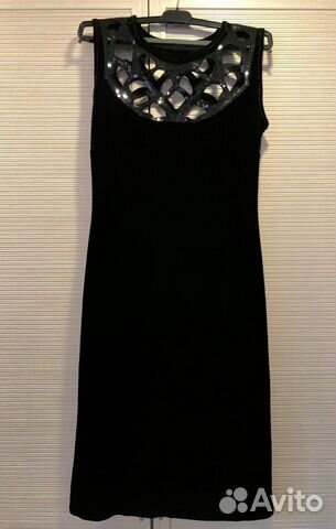 Платье черное велюровое