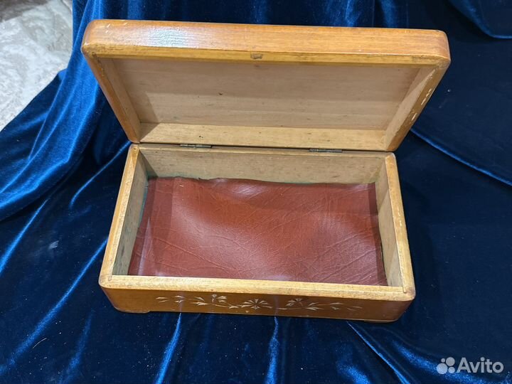 Шкатулка СССР коробочка дерево деревянная