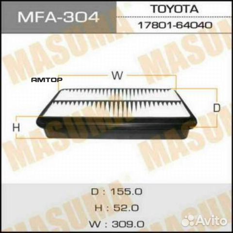 Masuma MFA-304 Фильтр воздушный Masuma MFA-304