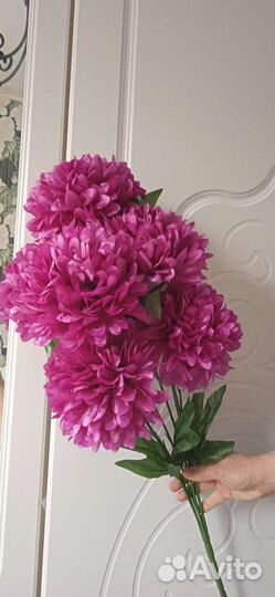 Искусственные цветы хризантемы очень большие