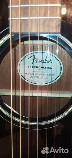 Акустическая гитара Fender cd 60