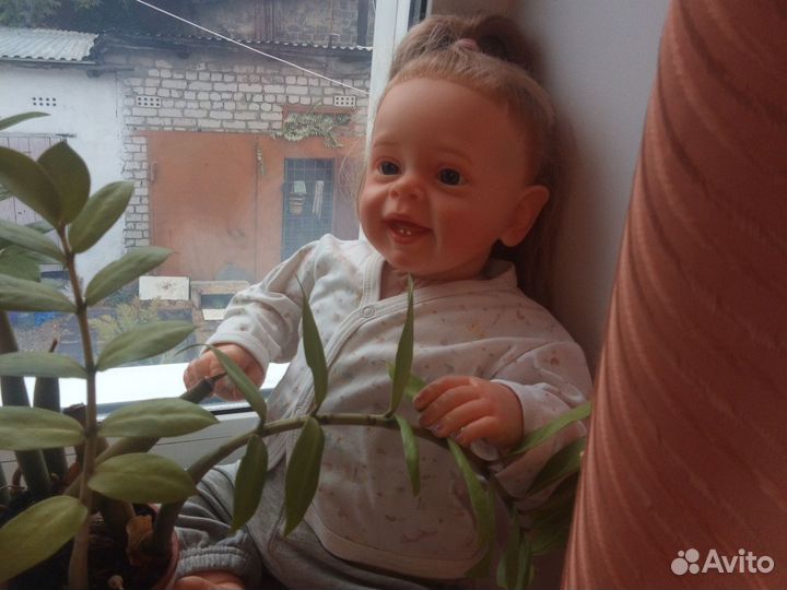 Кукла реборн девочка 60 см с волосами