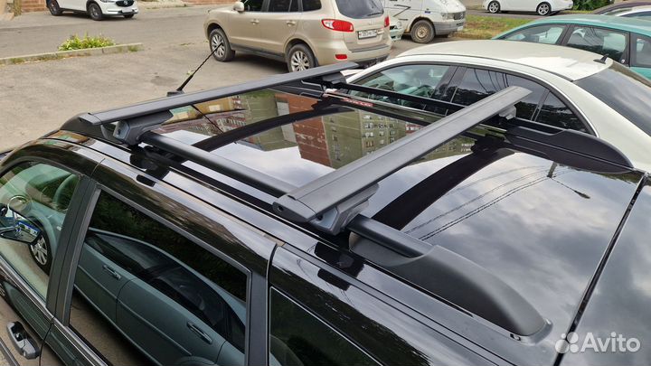 Багажник на рейлинги Арго Ed, черная крыло