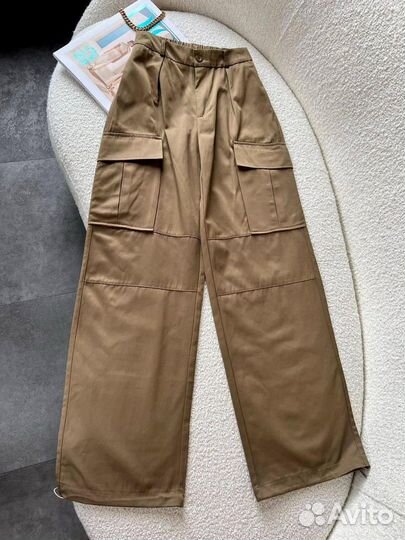 Штаны трубы карго на резинке