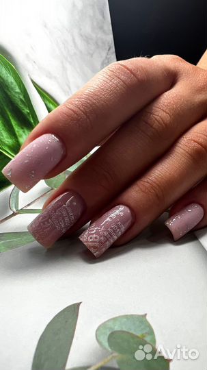 Маникюр гель-лак наращивание
