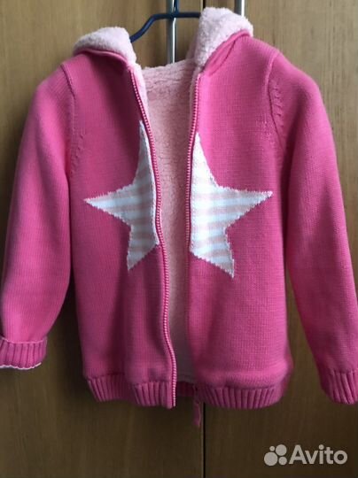 Теплая кофта для девочки 104 110