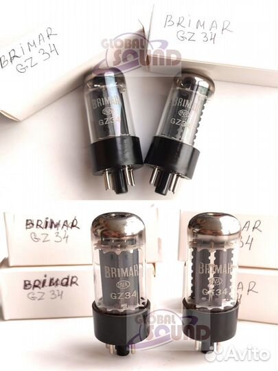 Brimar GZ34 (5AR4), 12BH7, 6V6GT, 6AH6, 6BA6, 6AU6