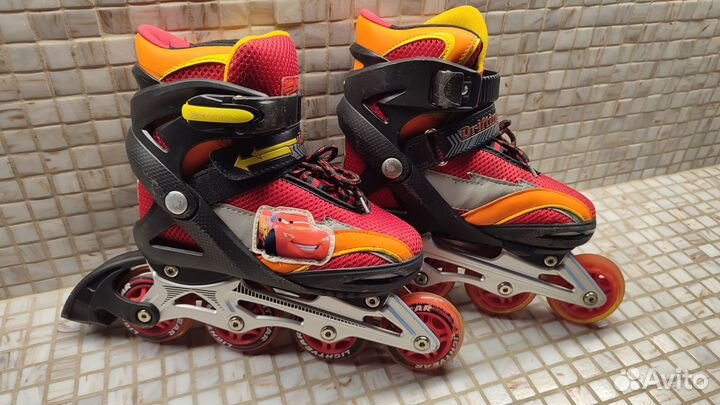 Роликовые коньки раздвижные 33-37 Тачки Cars