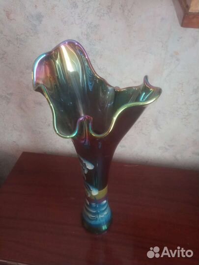 Вазы из цветного стекла СССР