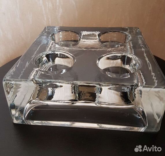 Подсвечник стекло на 4 чайные свечи