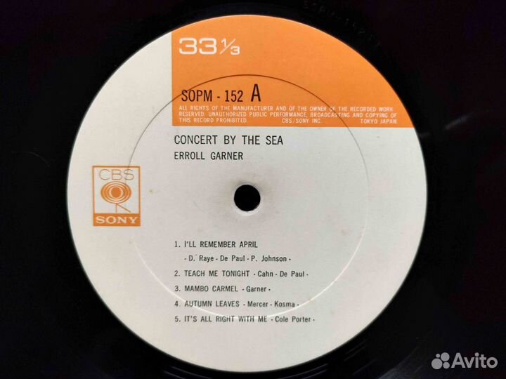 Erroll Garner – Concert By The Sea – Japan 1974