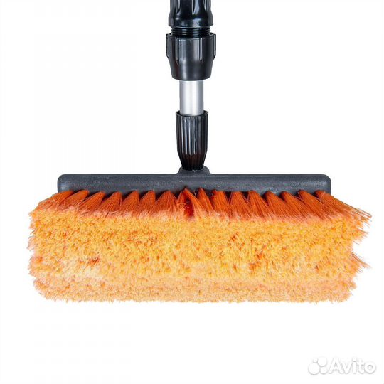 Швабра с насадкой для шланга, щеткой 25см и телеск