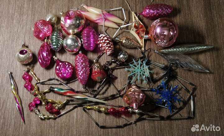 Винтажные ёлочные игрушки, Глинка, с 50 г
