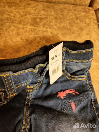 Джинсы на флисе Mothercare, новые, 92