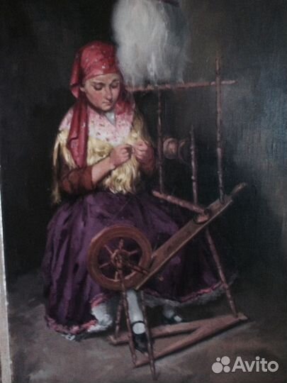 Девочка с прялкой