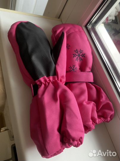 Варежки перчатки для девочек 6-8лет